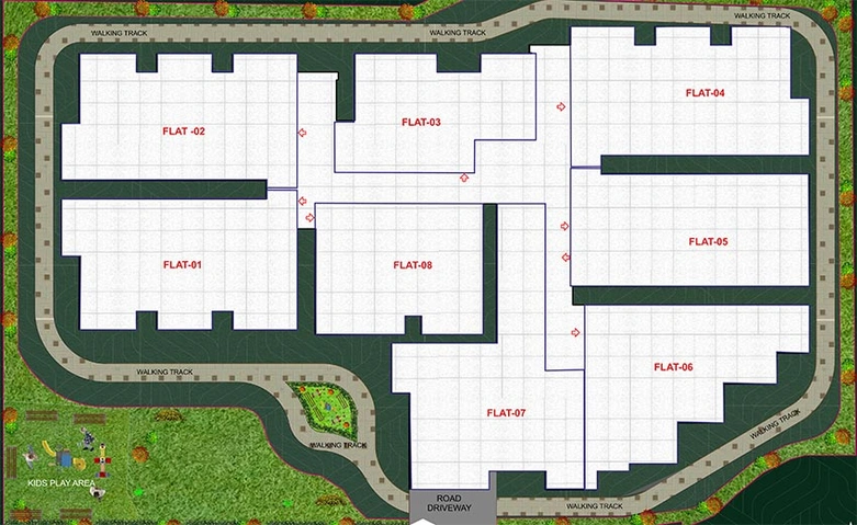 Master Plan of Kastcrete Krishna Savitri Gardens in Punaichak, Patna - Image 188448