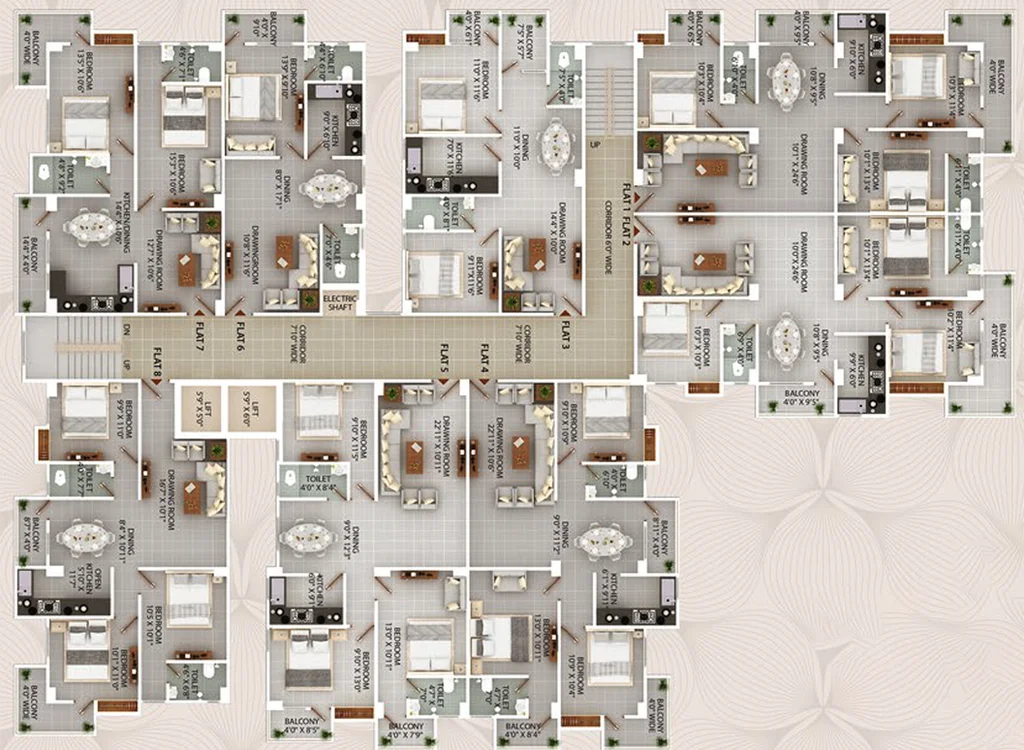 Floor Plan of Icreau Silver Oak in Phulwari Sharif, Patna - Image 188484