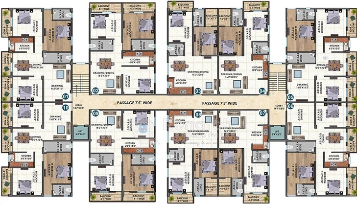 Floor Plan of SK Sumitra Enclave in Danapur, Patna - Image 188490