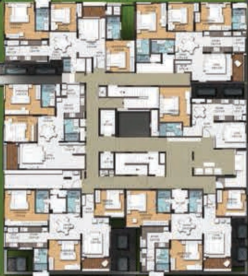 Floor Plan of Apple Birla Aroma in JP Nagar, Bangalore - Image 188515
