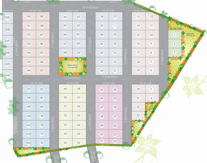 Master Plan of Greenlife Srilakshmi Enclave in Hayathnagar, Hyderabad - Image 188521