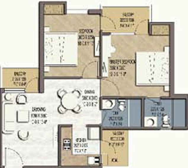 2 BHK Flat in Airwil Golf Green Avenue in Yamuna Expressway, Greater Noida - Image 822425