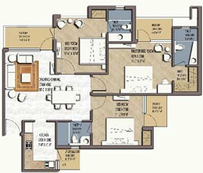 3 BHK Flat in Airwil Golf Green Avenue in Yamuna Expressway, Greater Noida - Image 822427