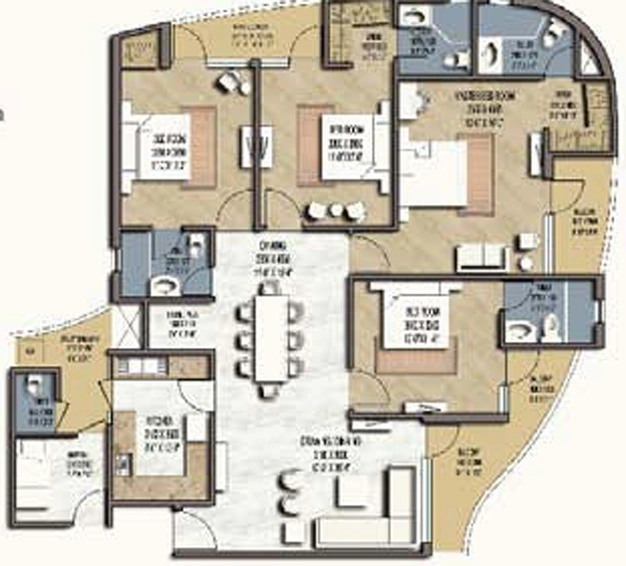 4 BHK Flat in Airwil Golf Green Avenue in Yamuna Expressway, Greater Noida - Image 822429
