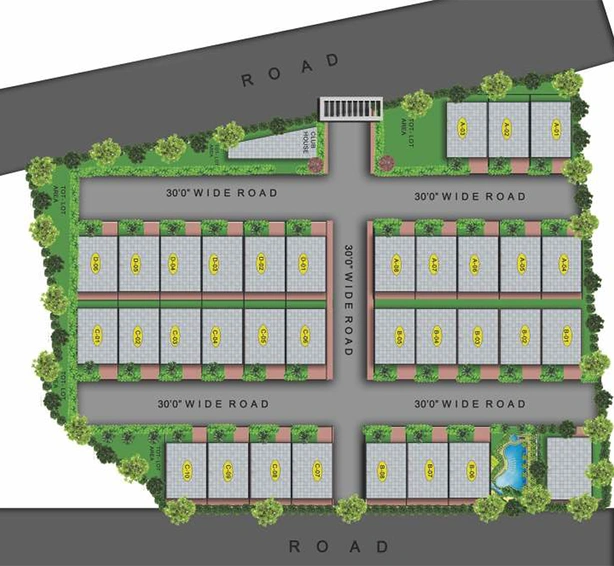 Master Plan of Rooshna Majestic Villas in Rajendra Nagar, Hyderabad - Image 188589