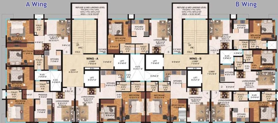Floor Plan of Shubh Elanza in Vikhroli East, Mumbai - Image 31285