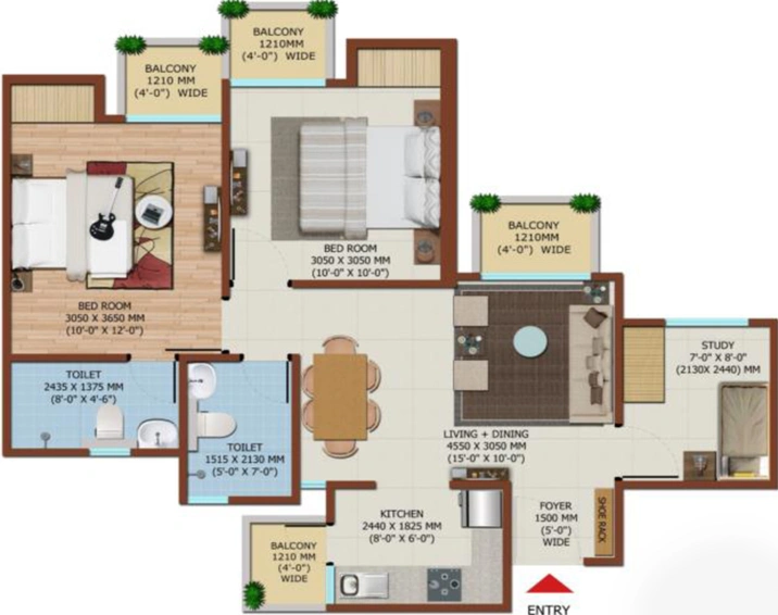 2 BHK Flat in Ajnara Khel Gaon in Sector 27, Greater Noida - Image 822433