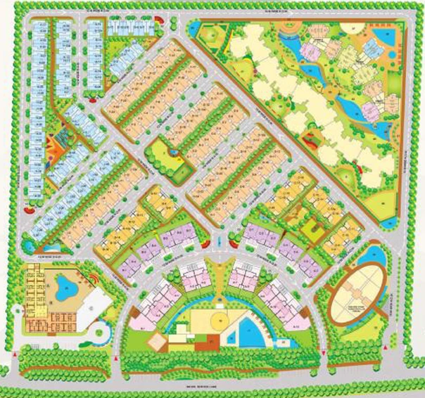 Master Plan of Ajnara London Square in Yamuna Expressway, Greater Noida - Image 188606
