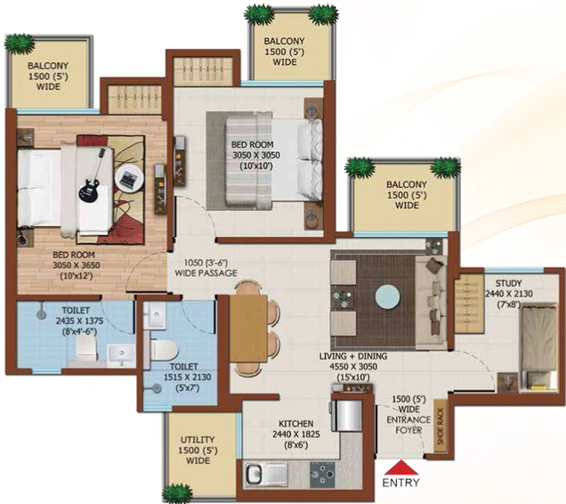 2 BHK Flat in Ajnara Olive Greens in Sector 27, Greater Noida - Image 822447