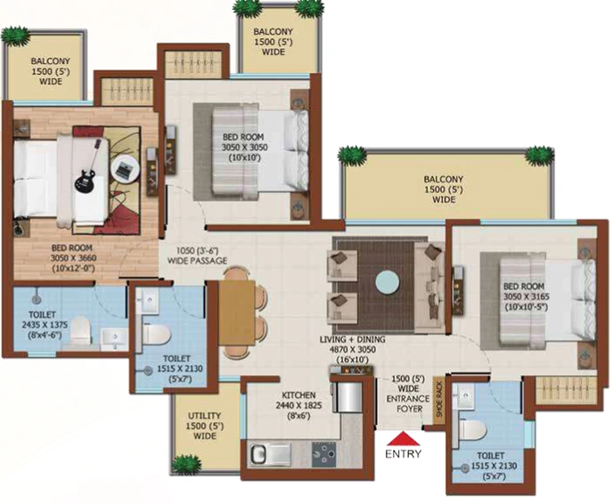 3 BHK Flat in Ajnara Olive Greens in Sector 27, Greater Noida - Image 822448