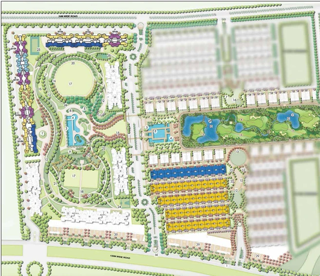Master Plan of Ajnara Olive Greens in Sector 27, Greater Noida - Image 188630