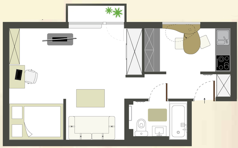 1 BHK Flat in Anindya Suites in Sector 1, Greater Noida - Image 822462