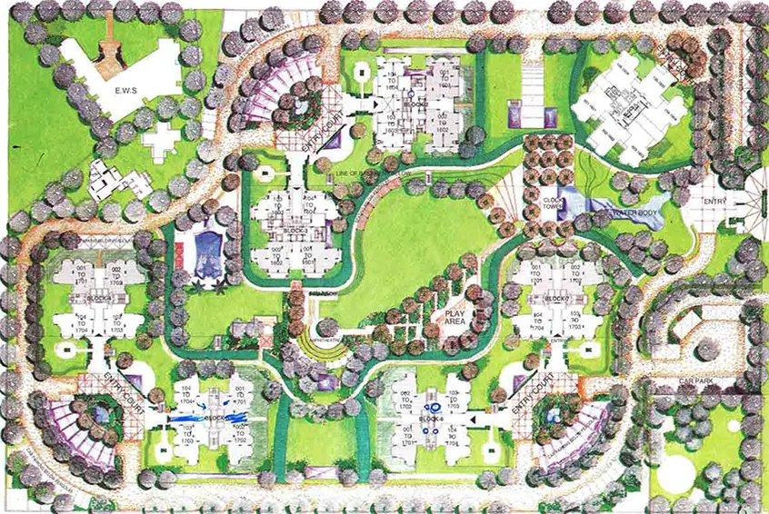 Master Plan of Unitech The Palms in Sector 41, Gurgaon - Image 188677
