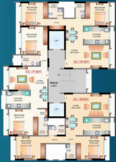 Floor Plan of Nicco Anamika in Andheri East, Mumbai - Image 115834