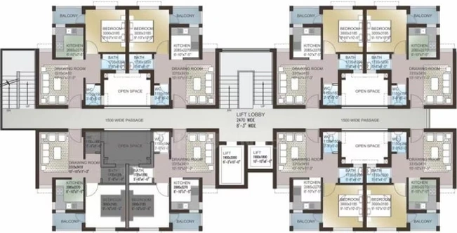 Floor Plan of Ansal API Aastha Uday in Sector 16, Noida - Image 188667