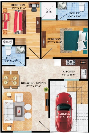 2 BHK Flat in Freedom Extension Valley in Techzone 4, Greater Noida - Image 822502