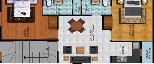 2 BHK House/Villa in AKJ Gokul Dham in Vaidpura, Greater Noida - Image 822514