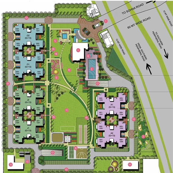 Master Plan of Unitech Exquisite in Sector 71, Gurgaon - Image 188813