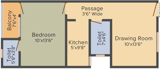 1 BHK Flat in India Bricks Vintage Avenue in Vaidpura, Greater Noida - Image 822539