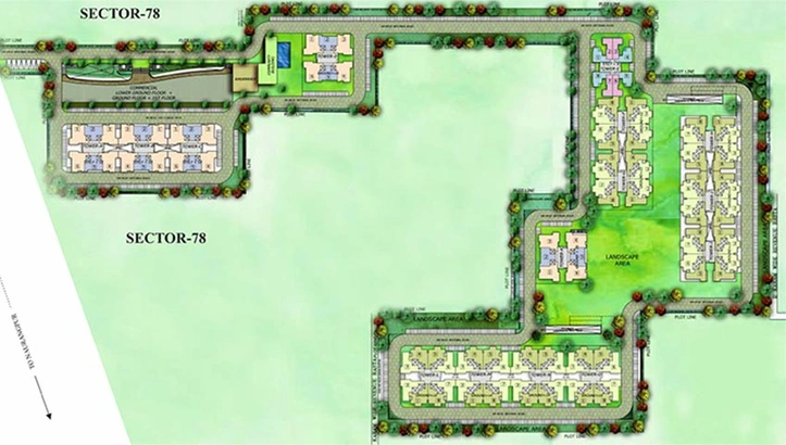 Master Plan of Supertech The Valley in Sector 78, Gurgaon - Image 188980