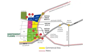 Location of Vatika Independent Floors - Image 189033