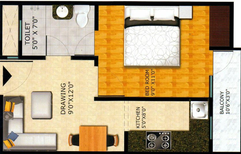 1 BHK House/Villa in Royal Shape Highway Homes in Lal Kuan, Ghaziabad - Image 822615