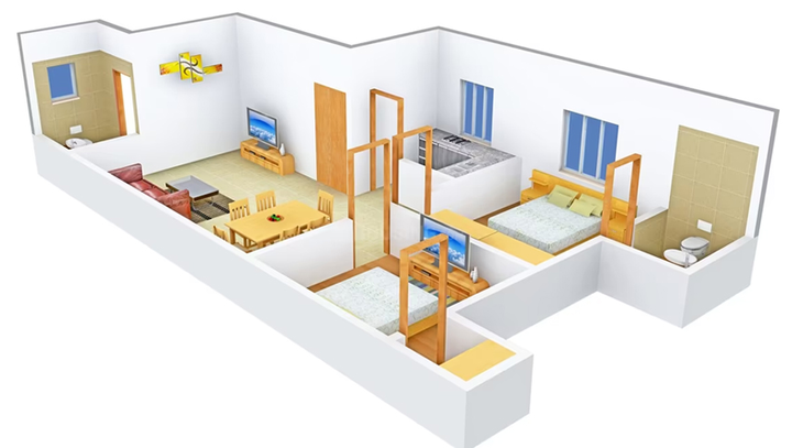 2 BHK House/Villa in VKG Golden Palm in Greater Noida West, Greater Noida - Image 822636