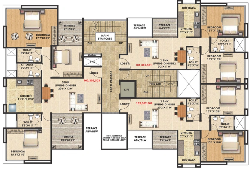 Floor Plan of Nirvana Zen in Viman Nagar, Pune - Image 115524