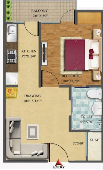 1 BHK Flat in Shri Eklavya Aamantran in Surajpur, Greater Noida - Image 822643
