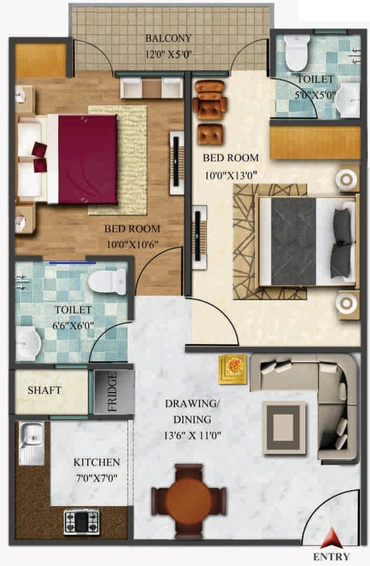 2 BHK Flat in Shri Eklavya Aamantran in Surajpur, Greater Noida - Image 822644