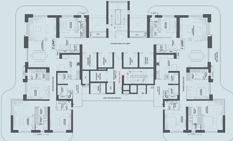 Floor Plan of Central Park Flower Valley Bignonia Towers in Sohna Road, Gurgaon - Image 189171
