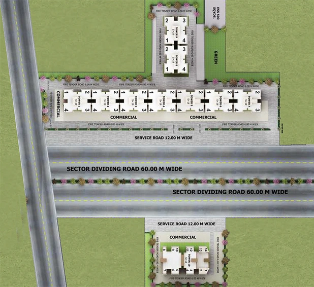 Master Plan of Adore Prosperity Homes in Sector 35, Gurgaon - Image 189274