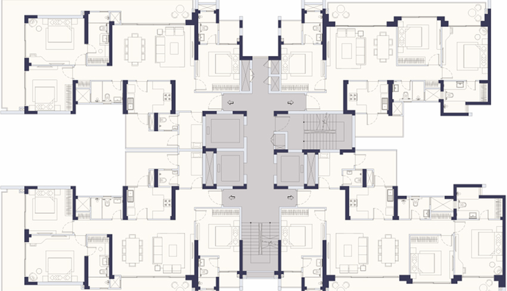 Floor Plan of Conscient Parq in Sector 80, Gurgaon - Image 189258