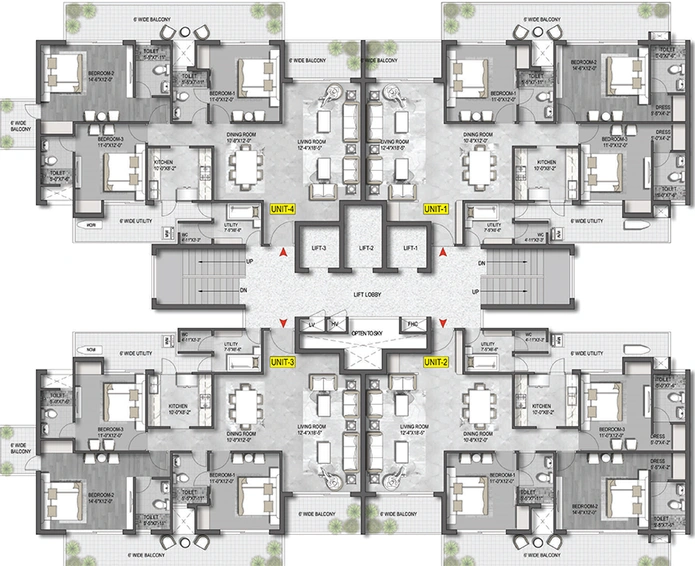 Floor Plan of Ameya Sapphire Residences in Sector 15, Gurgaon - Image 189318