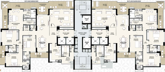 Floor Plan of Anant Raj The Estate Residences in Sector 63A, Gurgaon - Image 189352