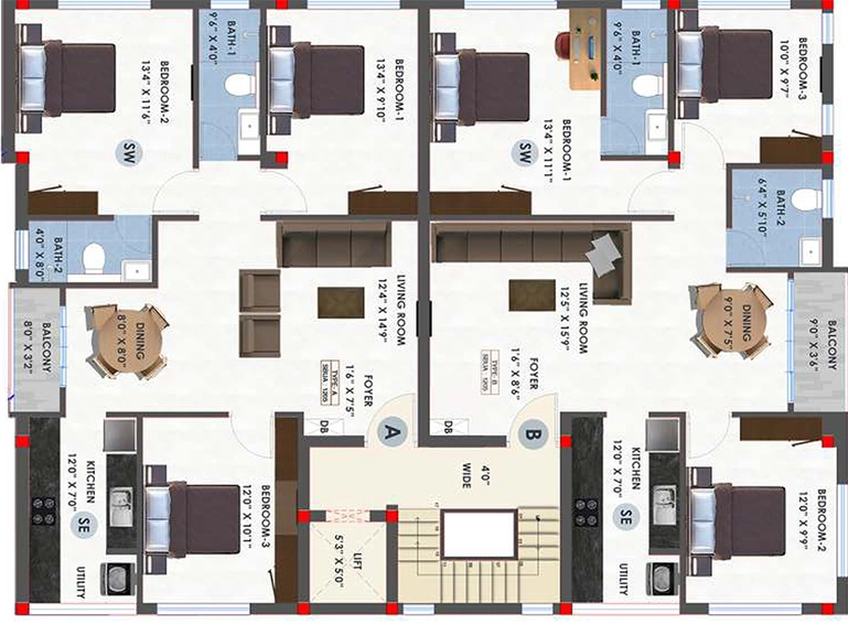Floor Plan of Harmony Bhagyam in Chromepet, Chennai - Image 189367