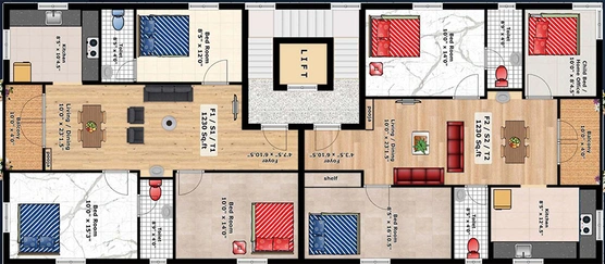 Floor Plan of JD Aishwaryam in Saligramam, Chennai - Image 189393