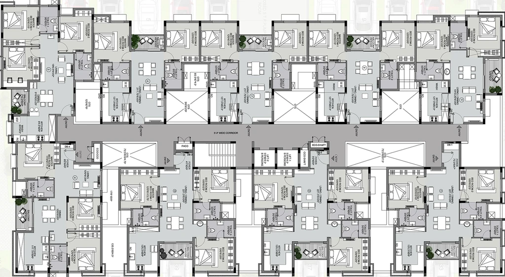 Floor Plan of Urbando Kosmos Orbiz in Siruseri, Chennai - Image 189433