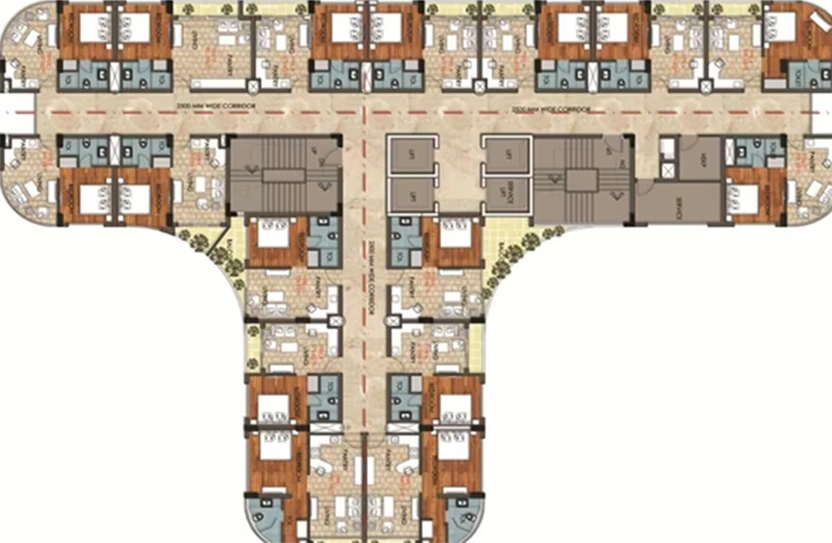 Floor Plan of Elan Mercado in Sector 80, Gurgaon - Image 189533