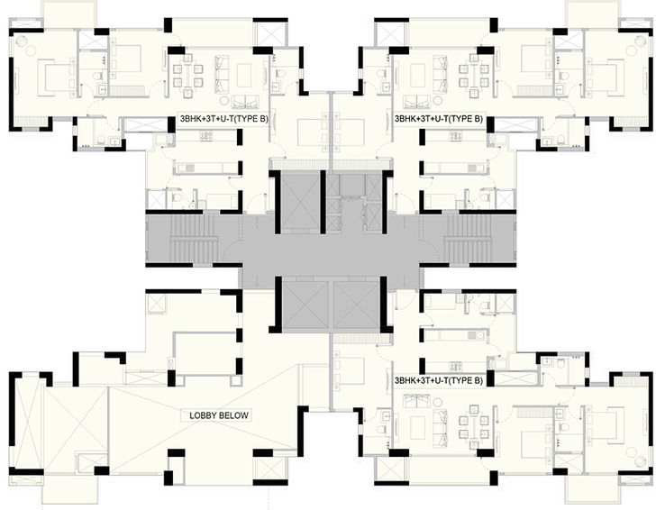 Floor Plan of Emaar Amaris in Sector 62, Gurgaon - Image 189542