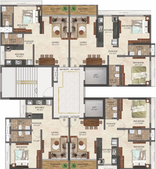 Floor Plan of Adityaraj One in Vikhroli East, Mumbai - Image 31302