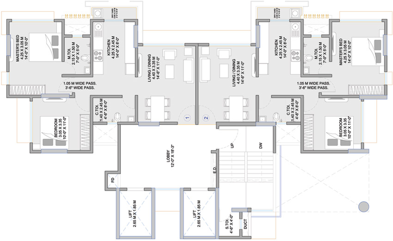 Floor Plan of Advent Neel in Vile Parle East, Mumbai - Image 116957