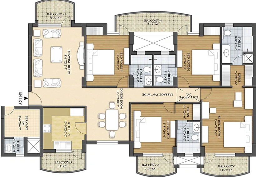 Floor Plan of Akme Raaga in Sector 80, Gurgaon - Image 189665