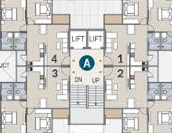 Floor Plan of Deep Indraprasth Abode in Bopal, Ahmedabad - Image 189685
