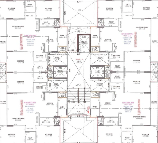 Floor Plan of Dev Aashish The Gate 2 in Koba, Gandhinagar - Image 189728