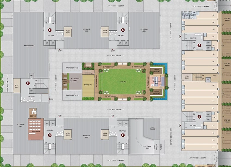 Master Plan of Divine Skypark in South Bopal, Ahmedabad - Image 189749