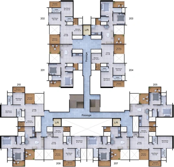 Floor Plan of Vision Starwest 1 in Tathawade, Pune - Image 115534