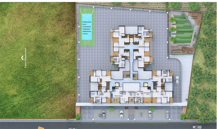 Master Plan of Vision Starwest 1 in Tathawade, Pune - Image 115535
