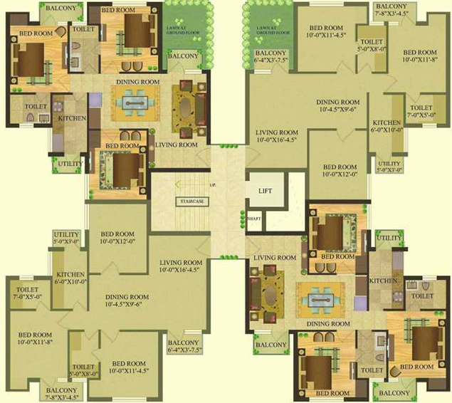 Floor Plan of Sare Crescent Parc Royal Greens Phase 1 in Sector 92, Gurgaon - Image 189754