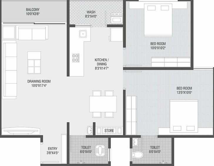 2 BHK Flat in Gopinath Exotica in Nikol, Ahmedabad - Image 822841